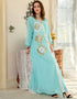 Sequins Jalabiya Imitation Linen Abaya for Evening Party Occasions